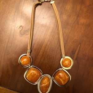 Chico’s amber jeweled necklace